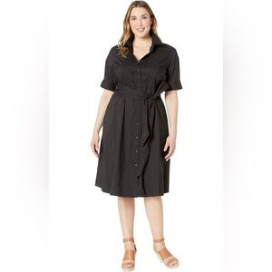 MICHAEL Michael Kors
Women's Cotton Poplin Tie-Front Dress
Size 1X
Color: Black